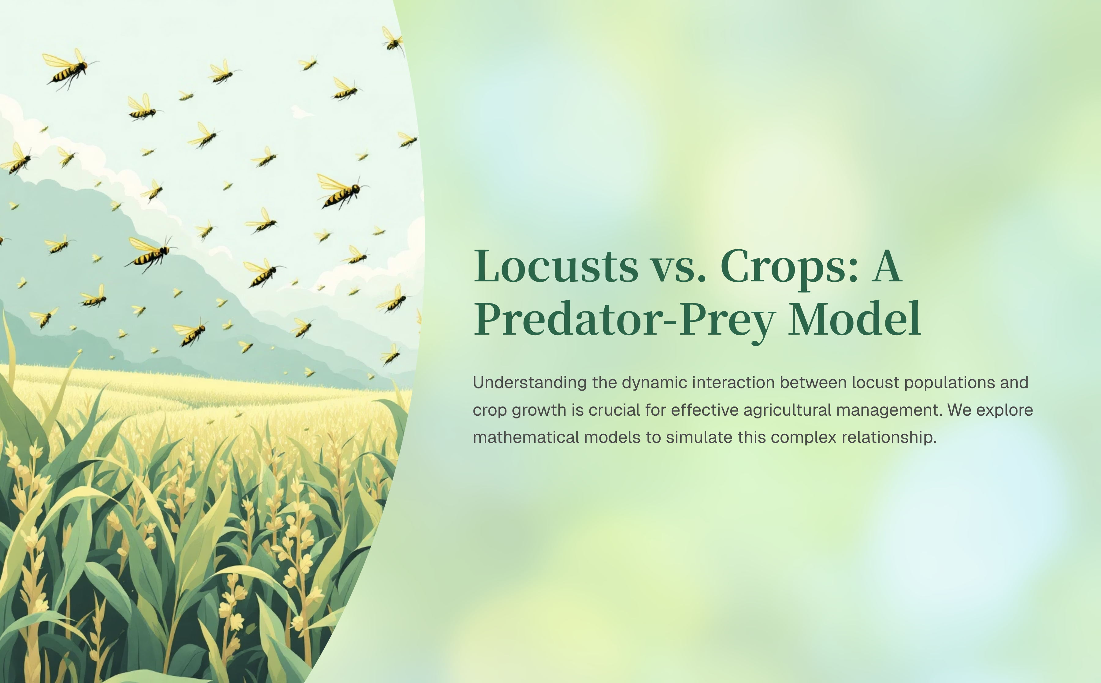Locusts vs. Crops: A Predator-Prey Model
